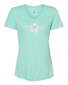 Aloha Hibiscus V-Neck