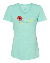 Load image into Gallery viewer, Hawaii Hibiscus V-Neck
