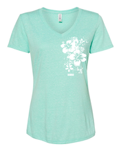 Load image into Gallery viewer, Vertical Hibiscus V-Neck
