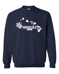 Hawaiian Map Adult Crewneck