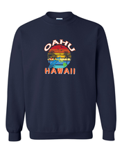 Load image into Gallery viewer, Rainbow Circle Surfboard Adult Crewneck
