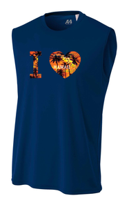 I Heart Hawaii Adult Athletic Muscle Tank