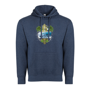 Island Surfboard Adult Hoodie