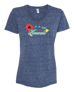 Hawaii Hibiscus V-Neck