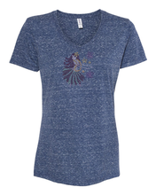 Load image into Gallery viewer, Rhinestone Hula Girl V-Neck
