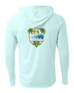 Island Surfboard Adult Athletic Hoodie