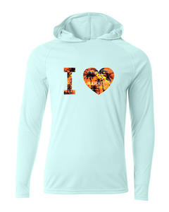 I Heart Hawaii Adult Athletic Hoodie