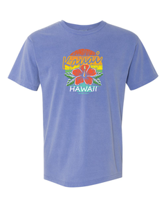 Premium Rainbow Hibiscus Tee