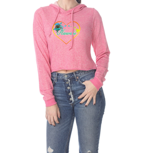 Turtle Heart Cropped Hoodie