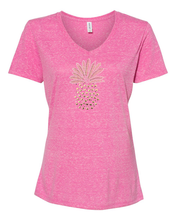 Load image into Gallery viewer, Rhinestone Pineapple V-Neck
