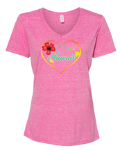 Load image into Gallery viewer, Hibiscus Heart on V-Neck
