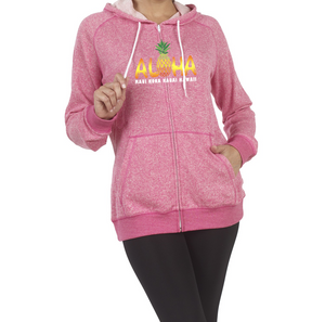 Aloha Pineapple Zip Hoodie