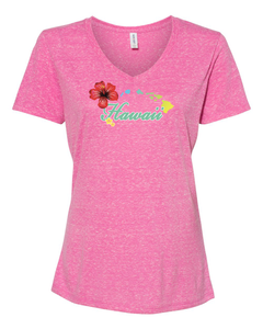 Hawaii Hibiscus V-Neck