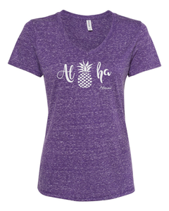 Aloha Pineapple V-Neck