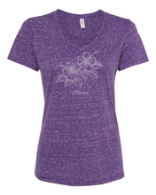 Load image into Gallery viewer, Rhinestone Double Hibiscus V-Neck
