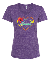 Load image into Gallery viewer, Hibiscus Heart on V-Neck
