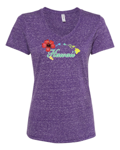 Hawaii Hibiscus V-Neck