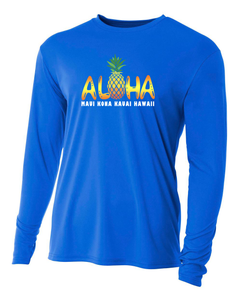 Aloha Pineapple Adult Athletic Long Sleeve