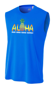 Aloha Pineapple Adult Athletic Muscle Tank