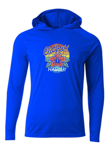 Rainbow Hibiscus Adult Athletic Hoodie