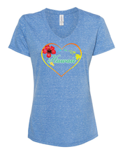 Load image into Gallery viewer, Hibiscus Heart on V-Neck
