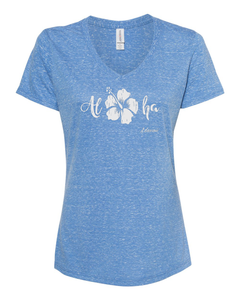 Aloha Hibiscus V-Neck