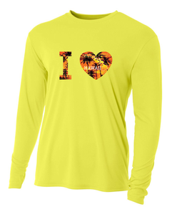 I Heart Hawaii Adult Athletic Long Sleeve