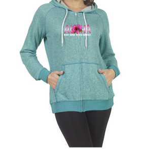 Aloha Hibiscus Zip Hoodie