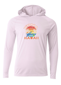 Rainbow Circle Surfboard Adult Athletic Hoodie