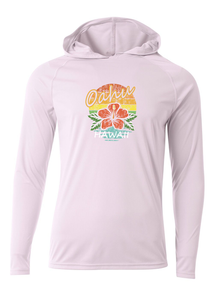 Rainbow Hibiscus Adult Athletic Hoodie