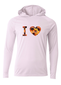 I Heart Hawaii Adult Athletic Hoodie