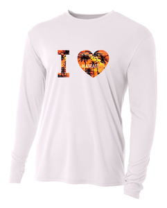 I Heart Hawaii Adult Athletic Long Sleeve